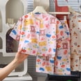 thumbnail image 2 of felwors Big Girls Pajamas Cute Short Sleeve & Pants 2-Piece PJ Set(Black,5-6 Years), 2 of 5