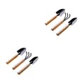 thumbnail image 4 of Toystoory Juego de rastrillo de palas de 3 uds., pala en miniatura útil ancha y práctica, mango de para excavación de suelo, 2piezas, 4 of 6
