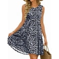 thumbnail image 3 of UVN Summer Tank Dresses for Women Crew Neck Flowy Midi Ladies Beach Dresses Casual Sleeveless Sundresses with Pockets, 3 of 9