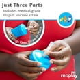 thumbnail image 6 of Re-Play Sippy Cups for Toddlers - 10 oz. Straw Cups for Kids with Silicone Locking Straws - Dishwasher & Microwave Safe - Made in the USA - Set of 4- Under The Sea, 6 of 11