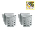 thumbnail image 1 of 2 Pack Kitchen Sink Shelf Hanging Sponge Drainboard Storage Baskets,Sink Faucet Housing Cradle Kitchen Shelving Rack Drain Sponges (Grey), 1 of 5