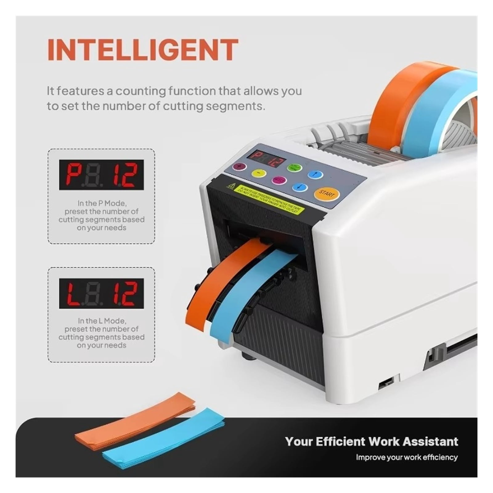 Ribbon Cutting Machine, Upgraded Automatic Tape Dispenser with 6-60mm Width