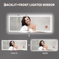 thumbnail image 3 of LED Bathroom Mirror with Lights - Backlit + Front Lit Dimmable Anti-Fog, Shatter-Proof Vanity Mirror with Memory Function (Horizontal/Vertical), 3 of 10