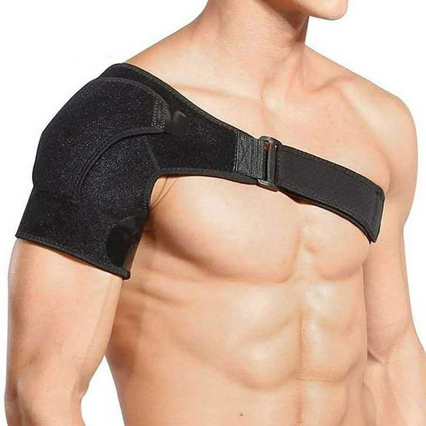 Portable Adjustable Single Shoulder Brace Exercise Guard Pain Badminton  Tennis Basketball Compression Strap Shoulders Back Support Belt 