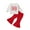 Red, variant on Toddler Baby Girl Christmas Outfit 6M 9M 12M 2Y 3Y 4Y Crewneck Sweatshirt and Bell Bottoms Pants Fall Winter Clothes Set