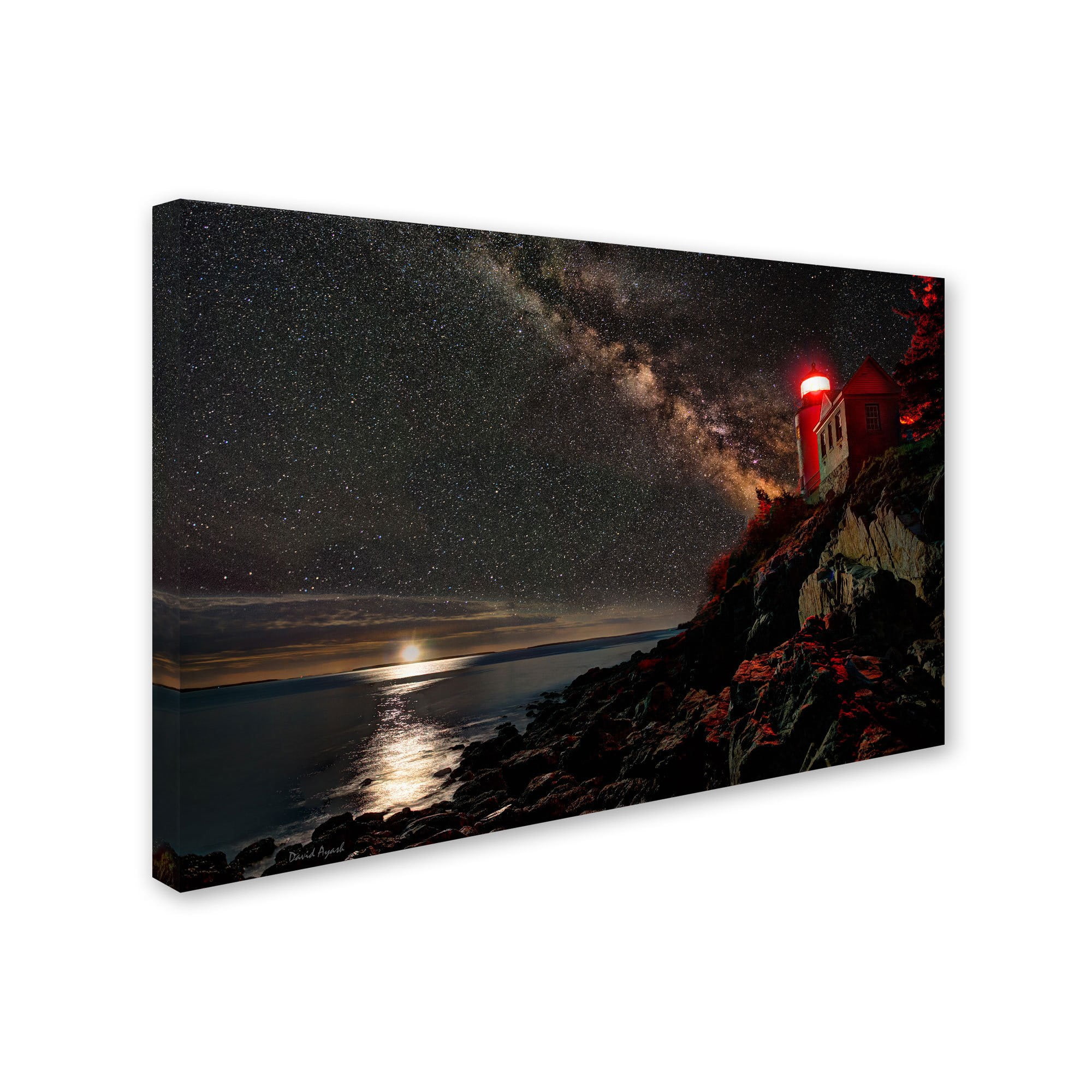 Trademark Fine Art "Bass Harbor Lighthouse - Acadia National Park - Maine" Canvas Art by David Ayash