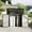 Gray, variant on Lockable Metal Outdoor Trash Can Storage Outdoor Storage, 3x6 FT Garbage Bin Enclosure for 2 Bins, Waterproof, Rust-Resistant, Chain Lid, Garden, Patio, Backyard Organization