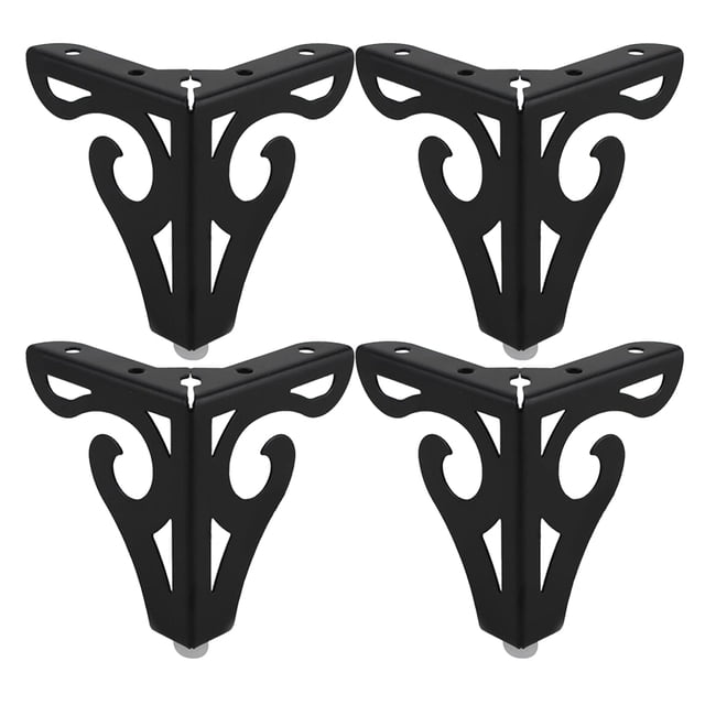 4 piezas ahuecadas patas para sofá, muebles, patas de , reemplazo de piezaza para sofá, silla, sofá de plazas, tocador y decoración Negro 125 cm Macarena Patas para gabinetes de sofá