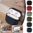 thumbnail image 3 of BQLQBQLQ Dark Blue Ffor Airpods 4 New Model Suitable For Airpods 4 Leather Nylon Earphone Case Apple New Fourth Generation Anti-Fall Earphone Cover Full Package, 3 of 7