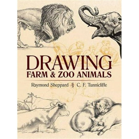 Pre-Owned Dover Art Instruction: Drawing Farm and Zoo Animals (Paperback)
