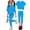 Dark Blue(Solid), variant on CCRFTGI Summer Outfits for Children Girls Size 10-12 Casual Lounge 2 Piece Outfits Solid Short Sleeve T Shirt and Elastic Waist Leggings Athletic Clothing Sets Green 2-3 Years