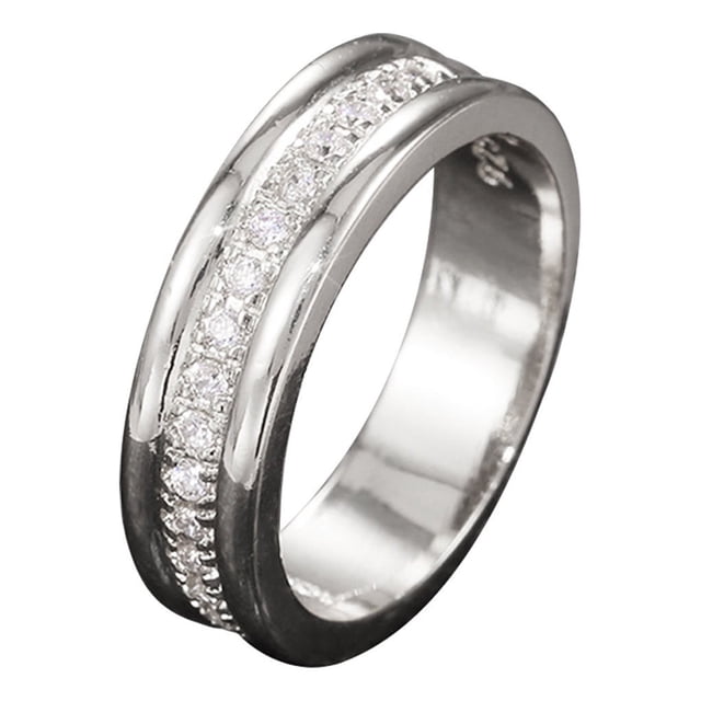 Elegant Couple Matching Rings Set Engagement Wedding Band Jewelry for Women and Men