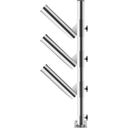 3 Tube Tree Type Adjustable Stainless Rocket Launcher Rod Holders Can Be Rotated 360 Deg(US Stock)