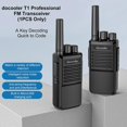 thumbnail image 3 of docooler T1 Walkie Talkie 16 Channel Professional FM Transceiver Handheld Two Way Radios Rechargeable with Battery and Charging Dock, 3 of 4