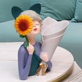 thumbnail image 3 of Estatuilla de resina nórdica para decoración de de salón, soporte de flores secas de escritorio, jarrón, estante, adornos de estatua para niñas Azul Macarena Estatuilla de niña, 3 of 8