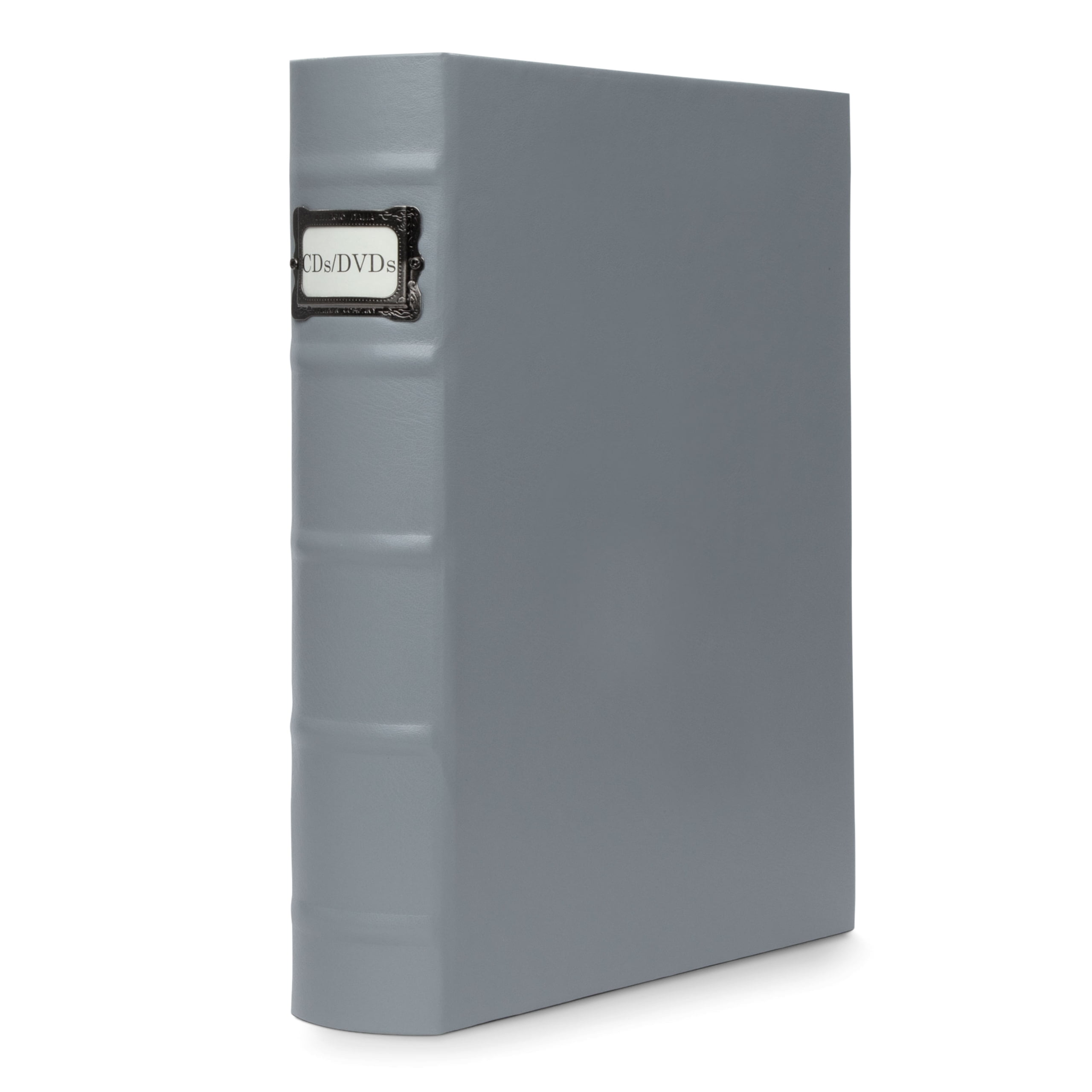 Bellagio-Italia CD/DVD Storage Binder - Full Gray - Leather - 48-Disc ...