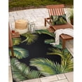 thumbnail image 2 of Liora Manne Marina Palm Border Indoor Outdoor Decorative Pillow Black, 2 of 5