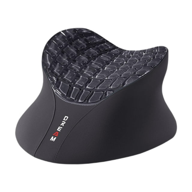 Almohada de almohada de gel para almohadilla de cuello de gel, almohada ergonómica de la mesa, almohada de viaje de espuma de memoria para coche de negro