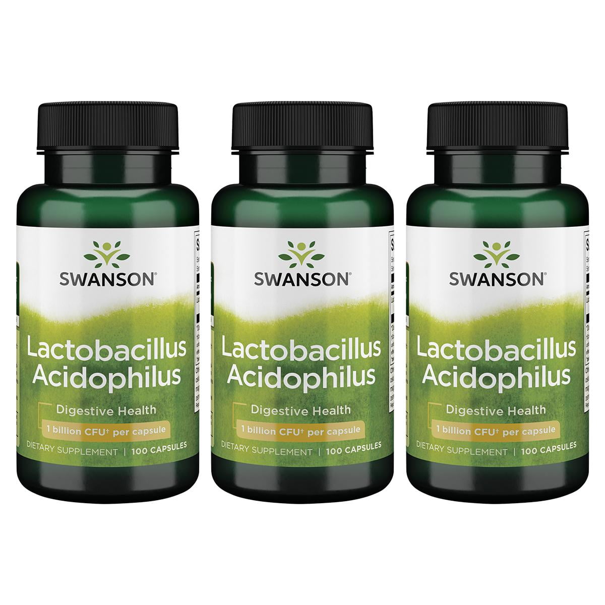 Swanson Lactobacillus Acidophilus 1 Billion Cfu 100 Caps 3 Pack ...