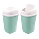 thumbnail image 1 of Bote de Basura Chico 2 Pack con Tapa Balancín  - Basurero de Plástico Resistente, Papelera para Baño, Cocina y Oficina (Blanco), 1 of 4