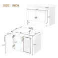 thumbnail image 3 of 24" Wall Mounted Bathroom Vanity with Ceramic Basin, Two Shutter Doors, Solid Wood & MDF Board, White (One Package), 3 of 9