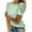 Green, variant on CFLVAEK Women's Tops Casual Round Neck Plain T Shirts Summer Fashion Tops Comfy Lace Short Sleeve Blouses Petite Tops for Women