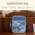 thumbnail image 7 of Xixirimido Bible Cover Case for Women Men, Large Bible Bag Bible Study Supplies Accessories Quilted Bible Carrying Cases with Handle Christian Gift, Wolf Forest Starry Night Blue Pattern, 7 of 7