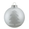 thumbnail image 3 of Northlight Set of 4 Silver Glass Ball Christmas Ornaments 3.25" (80mm), 3 of 4