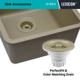 thumbnail image 6 of 16" x 18" Quartz Kitchen Sink, Single Bowl Sink, Drop-in Sink, Undermount Sink, Granite Kitchen Sink, Metallic Beige Kitchen Sink, with Steel Grids and Basket Strainer Lexicon Platinum LP-1618, 6 of 8