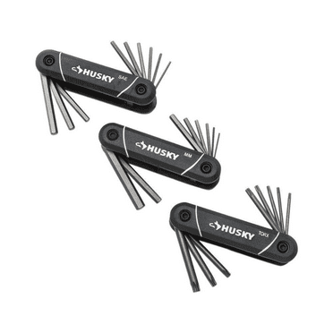 SAE/Metric Folding Hex Key Set With Bonus Torx Set (3-Piece)