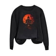 thumbnail image 4 of Inverlee Women's Halloween Sweatshirts Plus Size Pumpkin Ghost Graphic T-shirt Going Out Round Neck Sweatshirt Long Sleeve Tunic Pullover Tops Halloween Costumes, 4 of 4