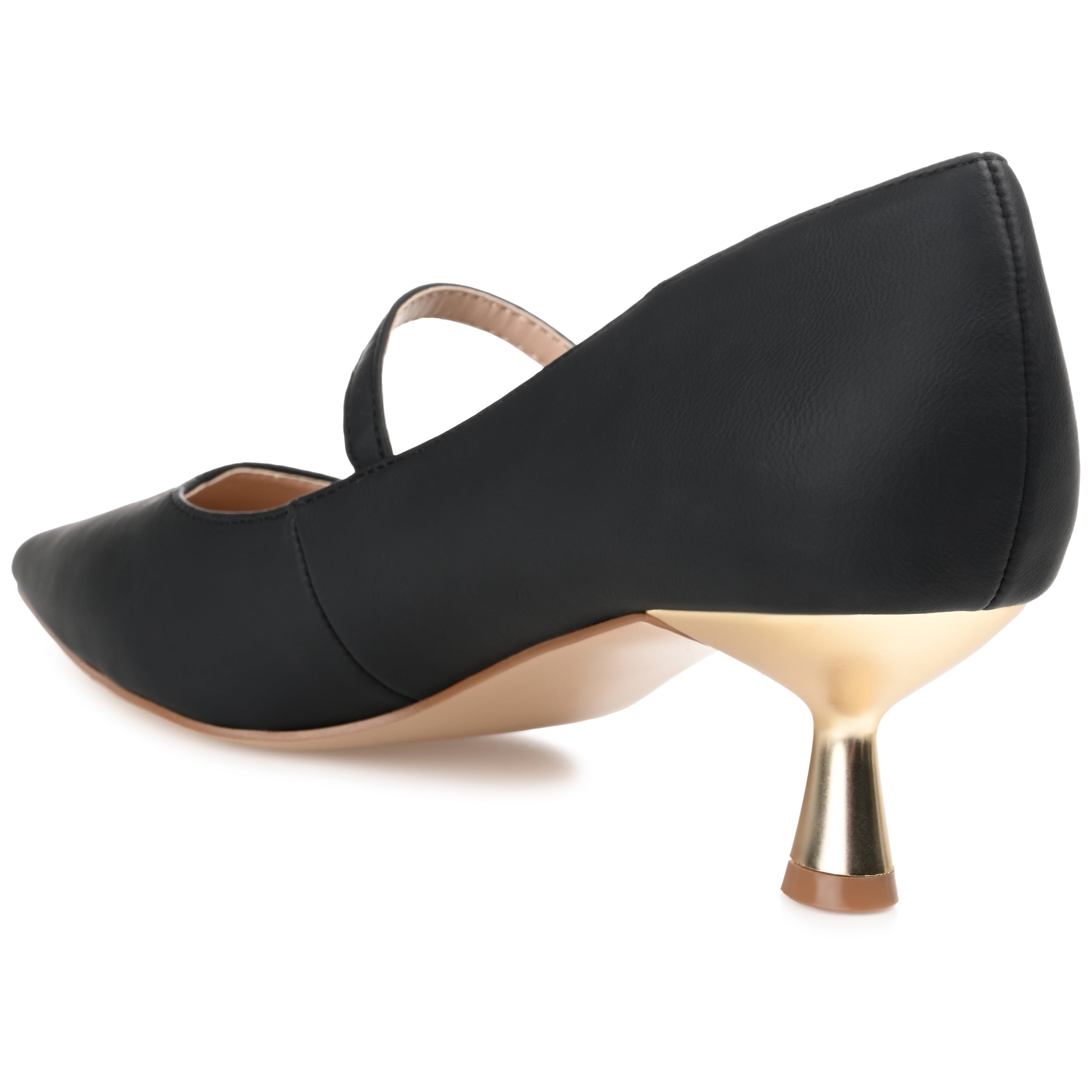 Journee Womens Manza Kitten Heel Mary Jane Pointed Toe Pumps, Widths Available