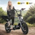 thumbnail image 5 of Caroma Peak 819W Electric Scooters with Seat for Adults, 16" Fat Tire for All-Terrain, 25Miles Max Range, 20mph Top Speed, Commuter Ebike for Adults&Teens, Motorcycle Style, 5 of 9