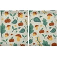 thumbnail image 2 of Mushroom Kitchen Curtains 2 Panels UV Protected Tier Curtains, Half Window Curtains Kitchen Tiers for Guest Room Bathroom Sink Laundry Room Basement,24"x27", 2 of 7