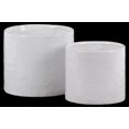 thumbnail image 1 of Cylindrical Shaped Ceramic Pot, Set of 2, Glossy White, 1 of 1