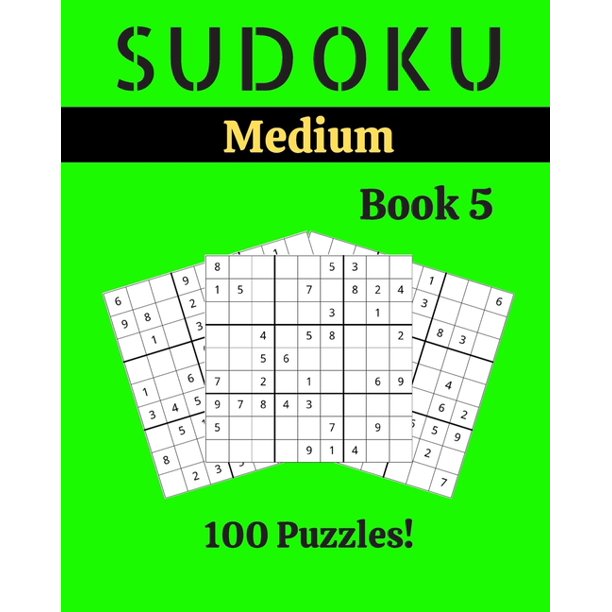 sudoku medium book 5 100 sudoku for adults large print