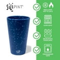 thumbnail image 2 of Silipint: Silicone Pint Glasses: 2 Pack Speckled Blue - 16oz Unbreakable Cups, Flexible, Hot/Cold, Non-Slip Easy Grip, 2 of 4