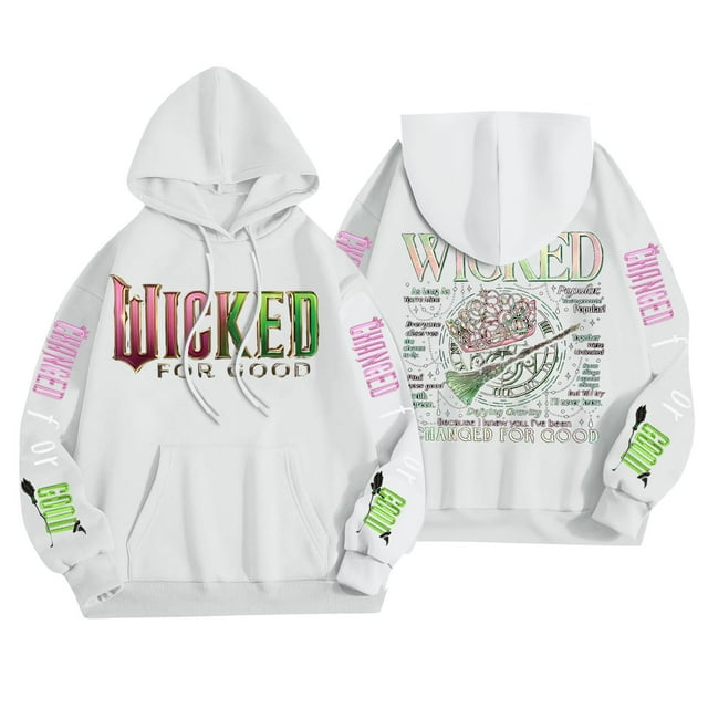 Womens Wicked Hoodies Long Sleeve Hooded Sweatshirt Causal Drawstring Pullover Tops Fall Winter Clothing