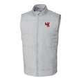 thumbnail image 2 of Men's Cutter & Buck Gray Western Kentucky Hilltoppers Vault Big & Tall Stealth Hybrid Windbreaker Full-Zip Vest, 2 of 3