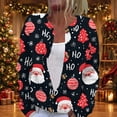 thumbnail image 2 of Womens Christmas Printed Button Front Long Sleeve Cardigan Soft Loose Fit Holiday Outerwear S, 2 of 6