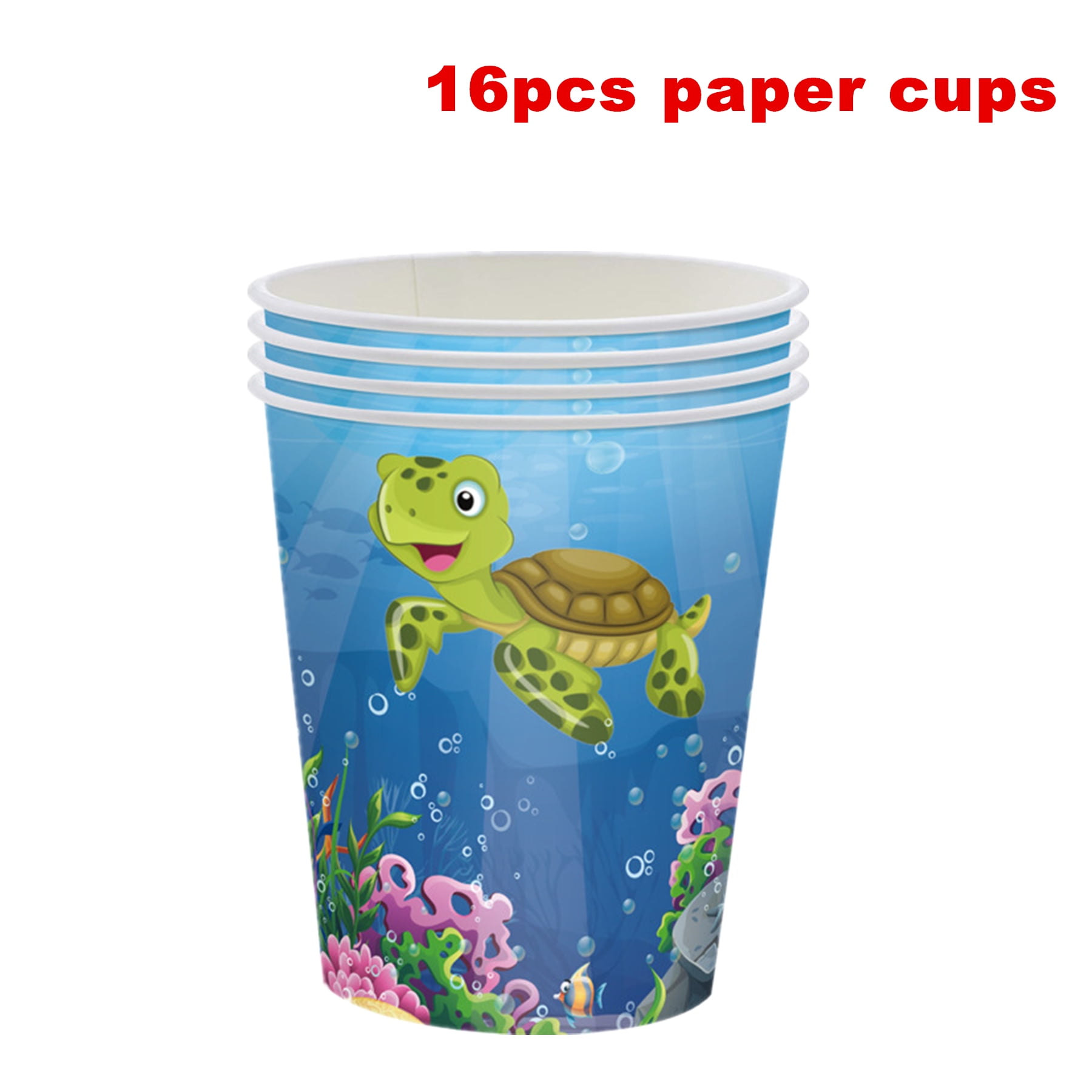 117Pcs Under The Sea Party Decorations, Ocean Birthday Party Plates and Napkins Sea Animal Theme Tableware Set, Underwater Creatures Table Decor Supplies, Serves 16 Guests