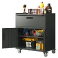 thumbnail image 2 of Heavy-Duty Metal Garage Storage Cabinet with Wheels - Sturdy and Durable Tool Storage Cabinet for Garage, Office, and Home Organizer Solutions, 2 of 11