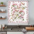 thumbnail image 4 of Spring Floral Sheer Curtains 45 Inches Long, Retro Pink Orchid Flowers Leaves Botanical Light Filering Curtains, Breathable Simi Curtain Privacy Drapes for Kitchen Bathroom Small Window Treatment, 4 of 9
