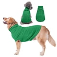 thumbnail image 2 of Stripe Dog Vest Fleece Mountaineer Coat Warm Windproof Polyester Jacket for 2-30 Lbs All Seasons Outdoor Pet Apparel,Green Size XL, 2 of 9
