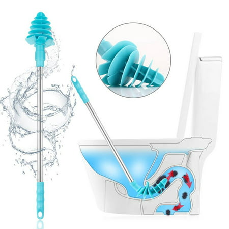 Toilet Plunger, Toilet Dredge Designed All -Type, Power Cleaned Toilet Pipe, Patented, Environmentally Friendly, Stainless Steel Handle with Wall (Best Type Of Toilet Plunger)