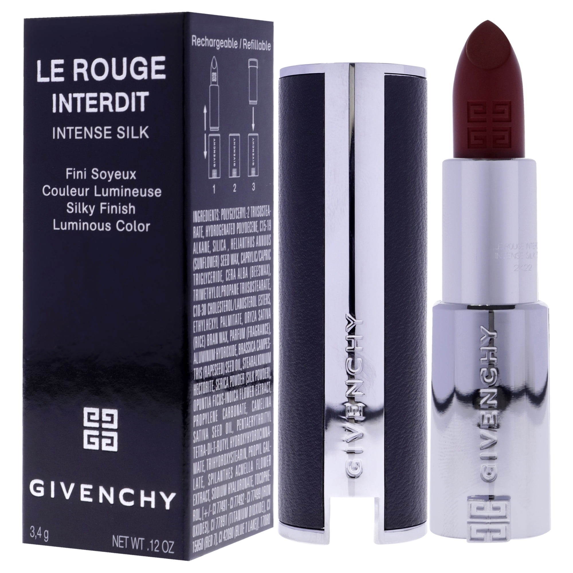 Givenchy Le Rouge Interdit Intense Silk Lipstick - 37 Rouge Graine , 0.12 oz Lipstick
