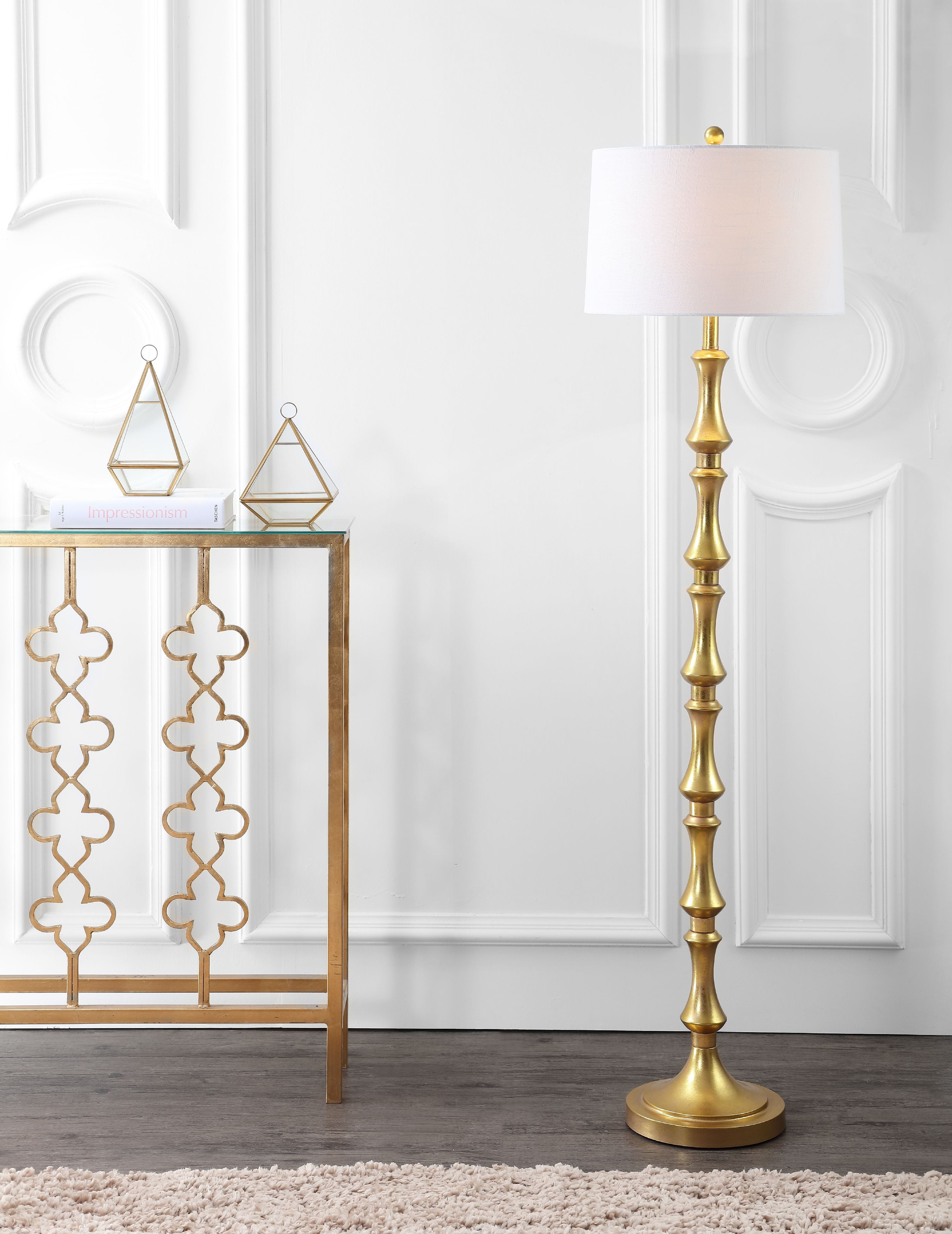 Jaxon 62.5" Metal LED Floor Lamp, Gold - Walmart.com
