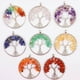thumbnail image 3 of Zhuge Collar de árbol de la vida Accesorios de collar para hombres y mujeres Collar de árbol de la vida de cristal de piedra natural hecho a mano (colorido, en forma de corazón), 3 of 4