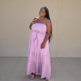 thumbnail image 3 of Plus Size Lavender Tube Tiered Maxi Dress, 3 of 3