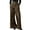 Brown, variant on Faux Leather Pants for Women Bootcut Leg Jeans PU Flared Leather Trousers with Pockets Brown L